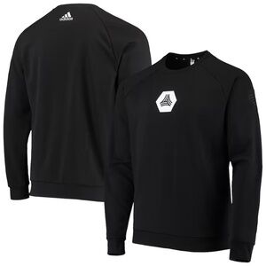 Men's adidas Black Sporting Kansas City Tango Raglan Sweatshirt Size small